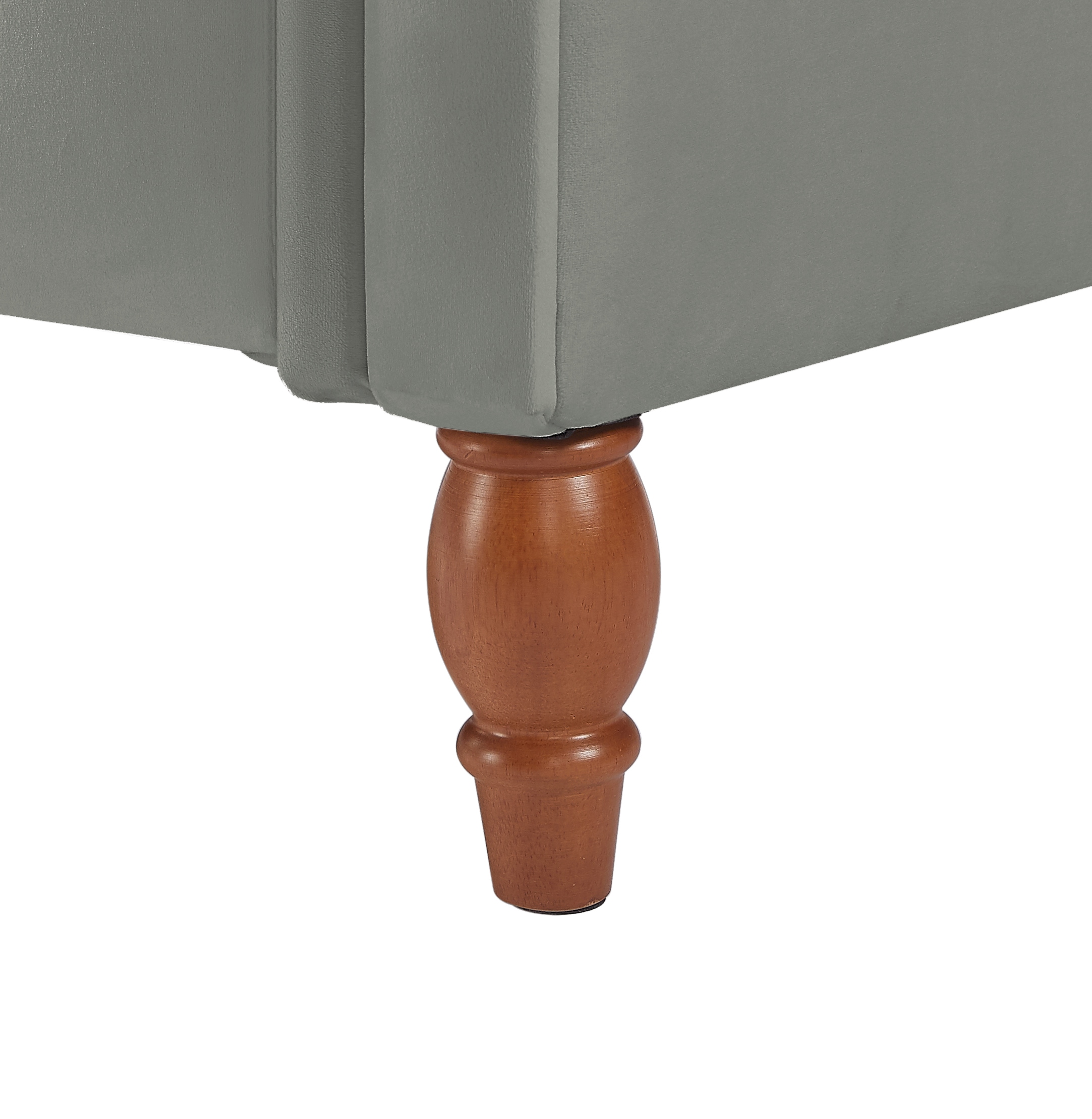 Velvet Multifunctional Storage Rectangular Sofa Stool - Grey_voghion.com